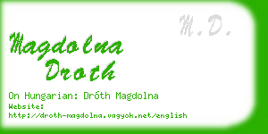 magdolna droth business card